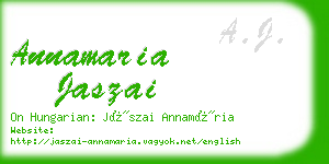 annamaria jaszai business card